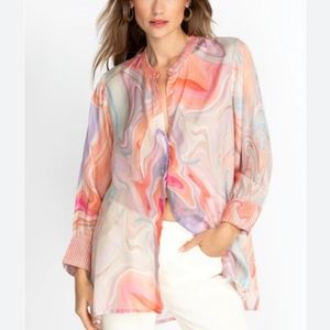 Johnny Was Laguna Vesper Voyager Tunic 100% Silk XL